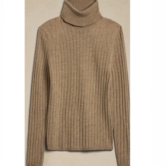 Tan Banana Republic Merino Wool Turtleneck Sweater XXL - Picture 2 of 2